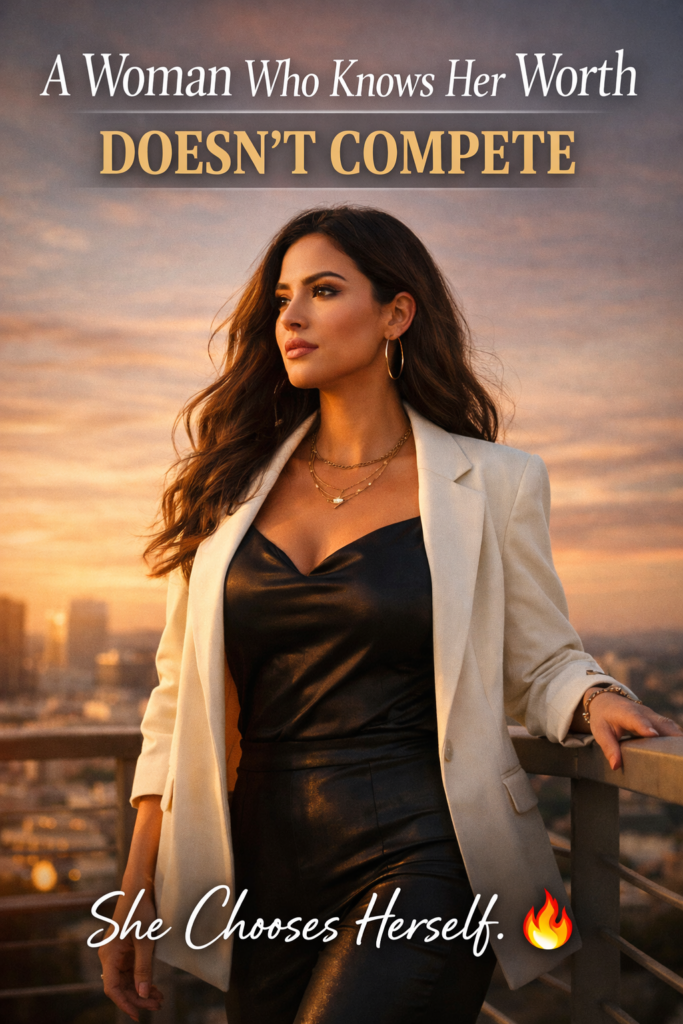 A woman who knows her worth doesn't compete