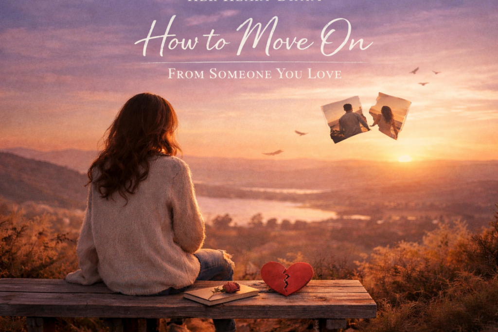 How to move on someone you love featured image sad girl sunset healing