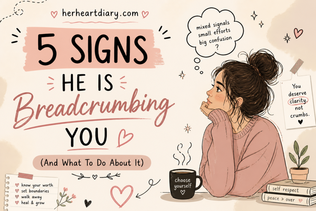 Signs he is breadcrumbing you in a relationship with mixed signals and emotional confusion